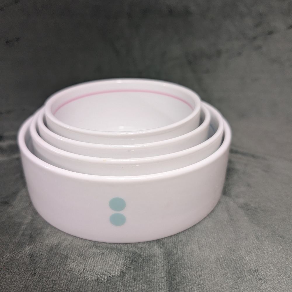 Mesu Measuring Bowls Diet Portion Control Nesting Cups Set of 4 Ceramic